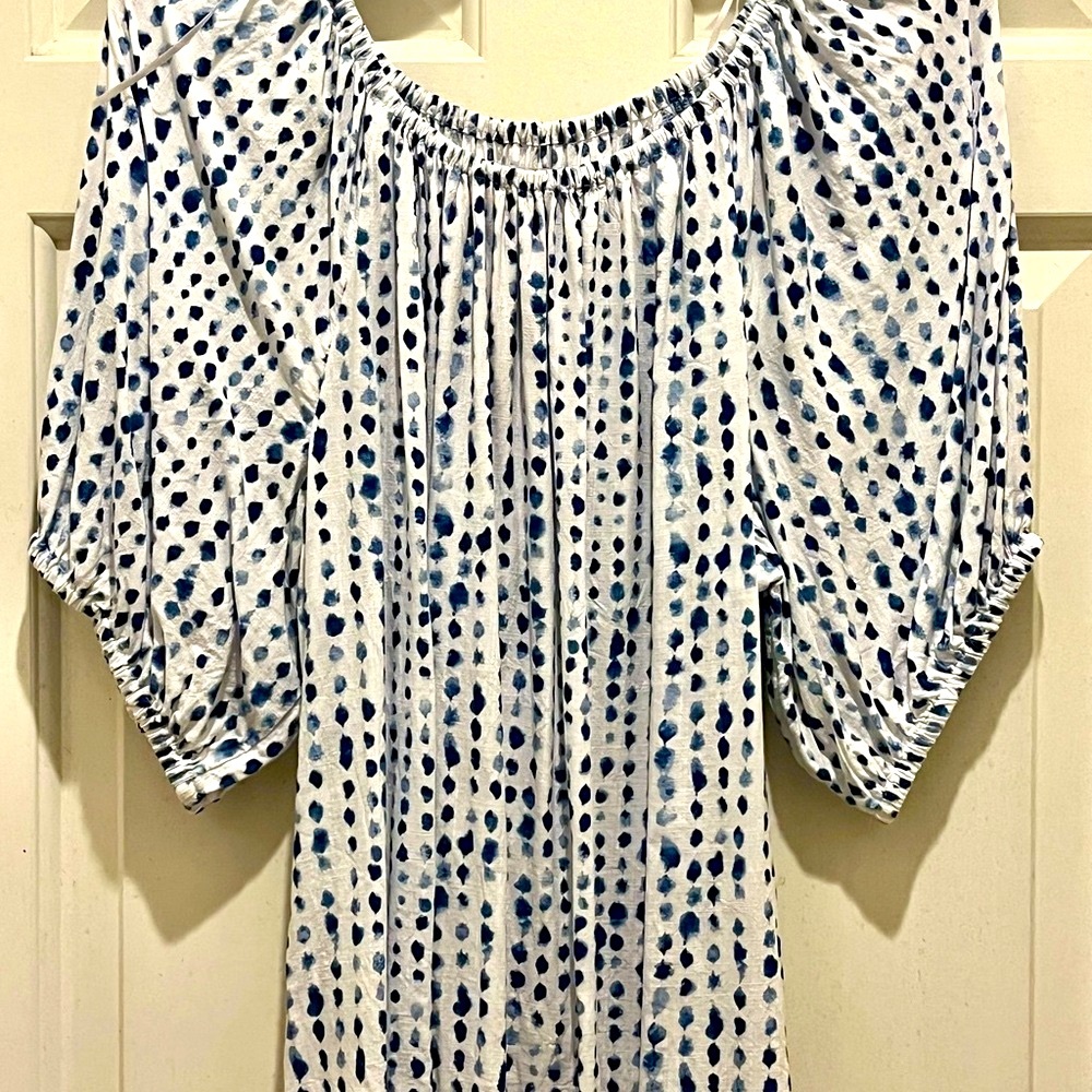 Sonoma Navy and White Women's Blouse XXL NWOT